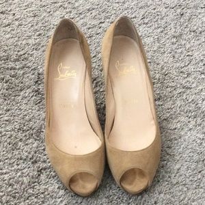 Authentic brown suede Christian Louboutin heels